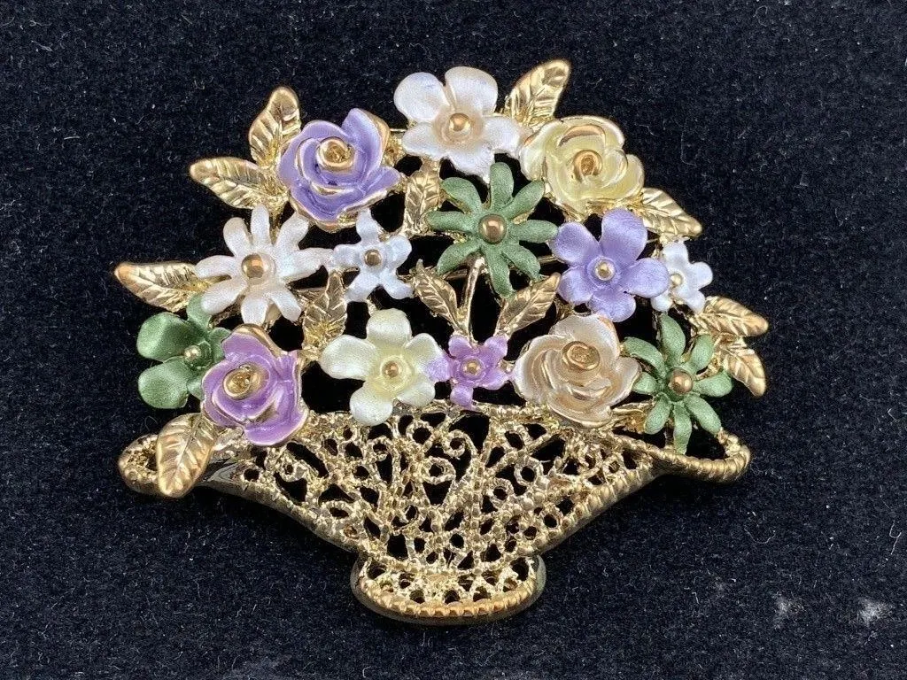 Flower Basket Brooch