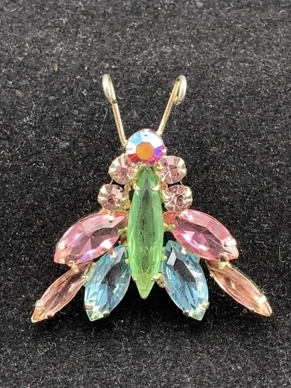 Butterfly Rhinestone Brooch
