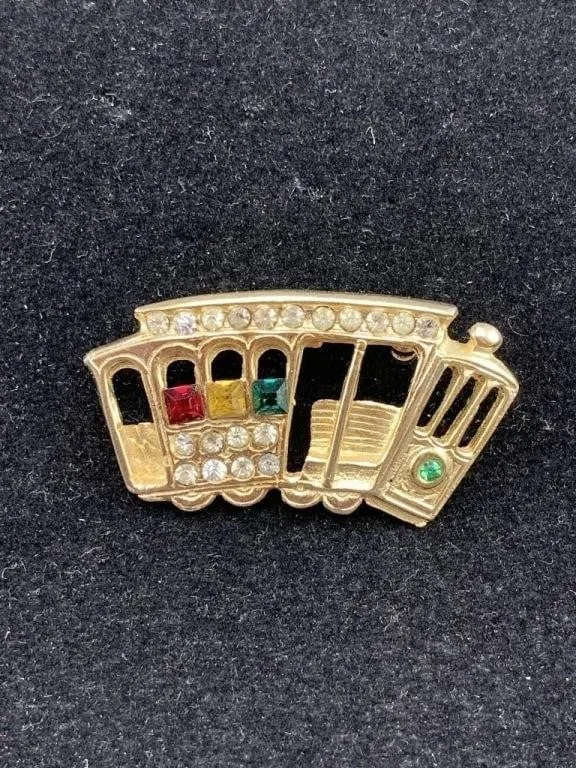 Rhinestone Car Trolley Pendant