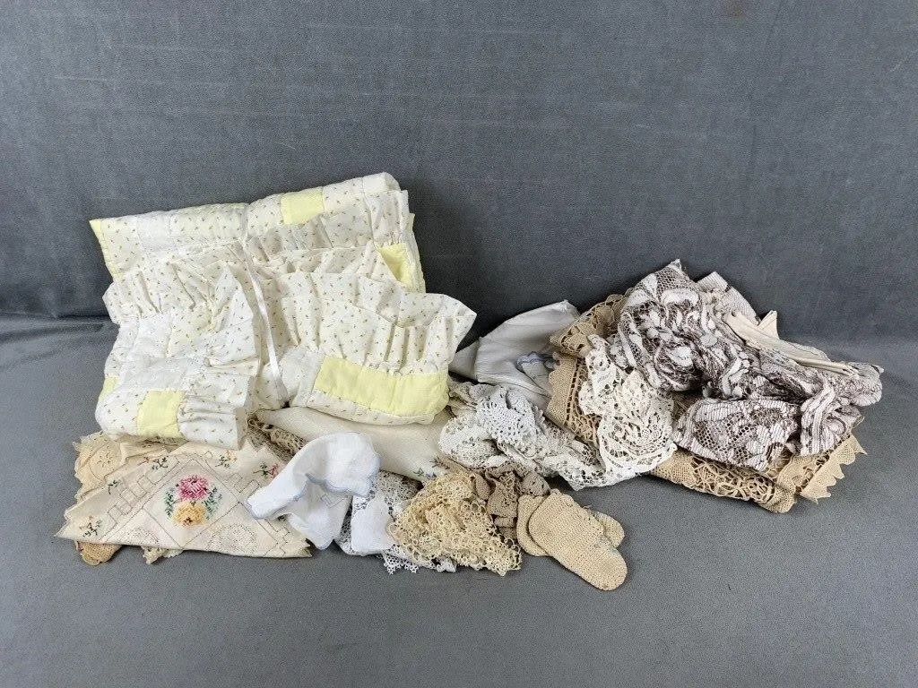 Collection of Doleys, Linens, etc