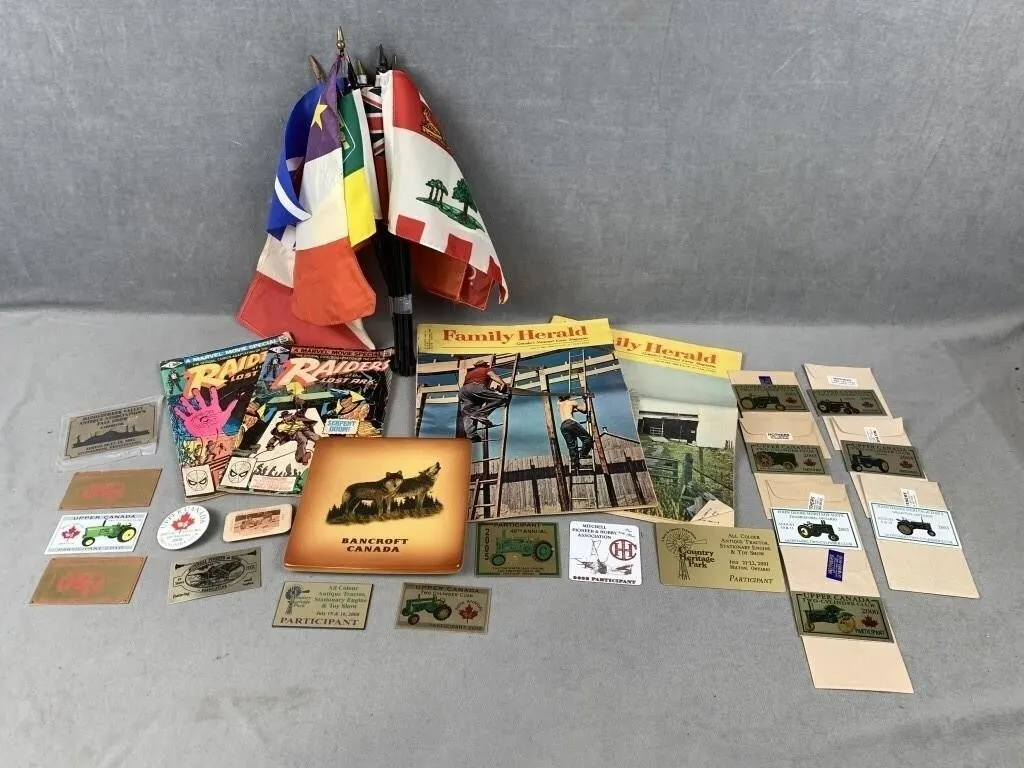 Collection of Flags, Magazines, etc