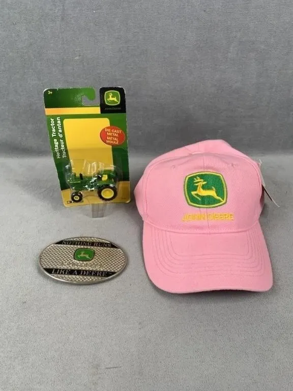 John Deere Hat, Belt Buckle & Toy
