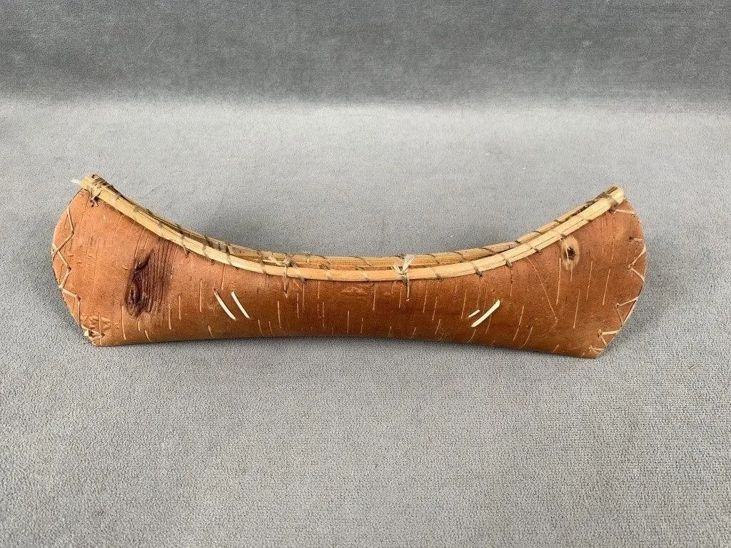 Handcrafted Souvenir Birch Bark Canoe