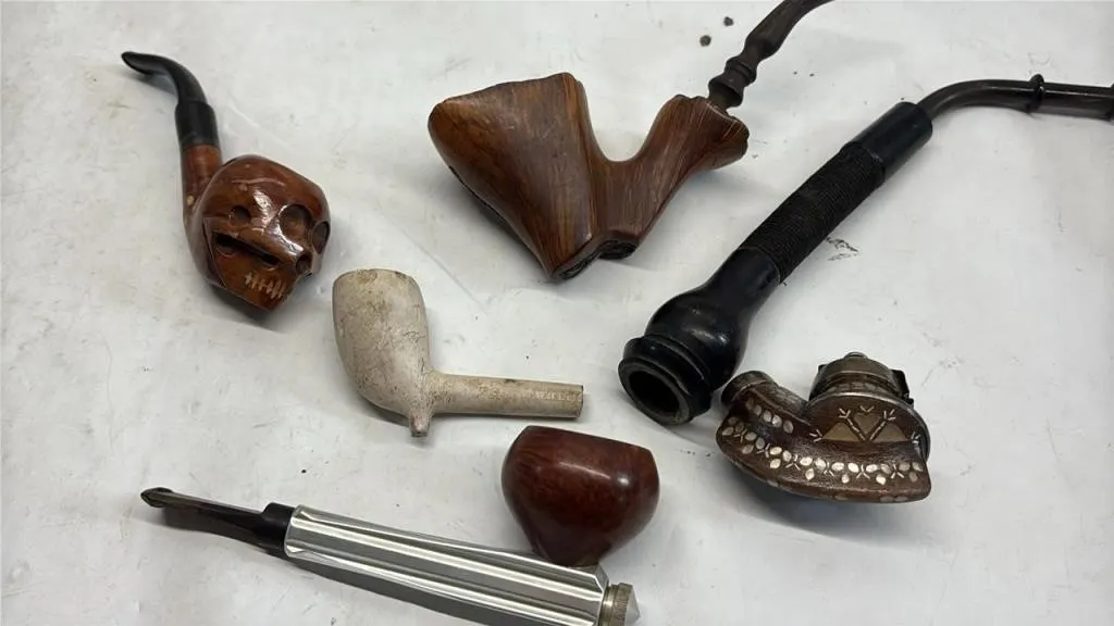 Antique Tobacco Pipe Lot Skull etc Kirsten