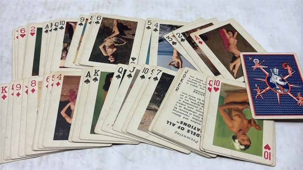Vintage Playing Card Lot Nude Woman