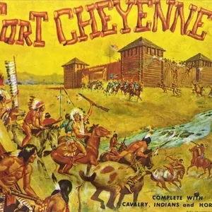 Vintage Fort Cheyenne Ideal toys Playset western