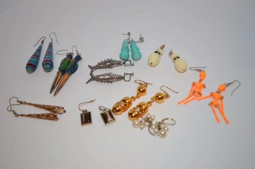 Vintage and artisan fashion costume earrings