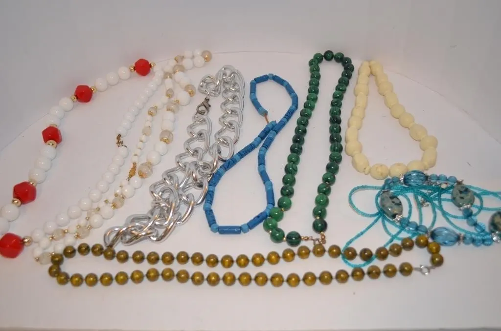 vibrant assortment of vintage costume jewelry