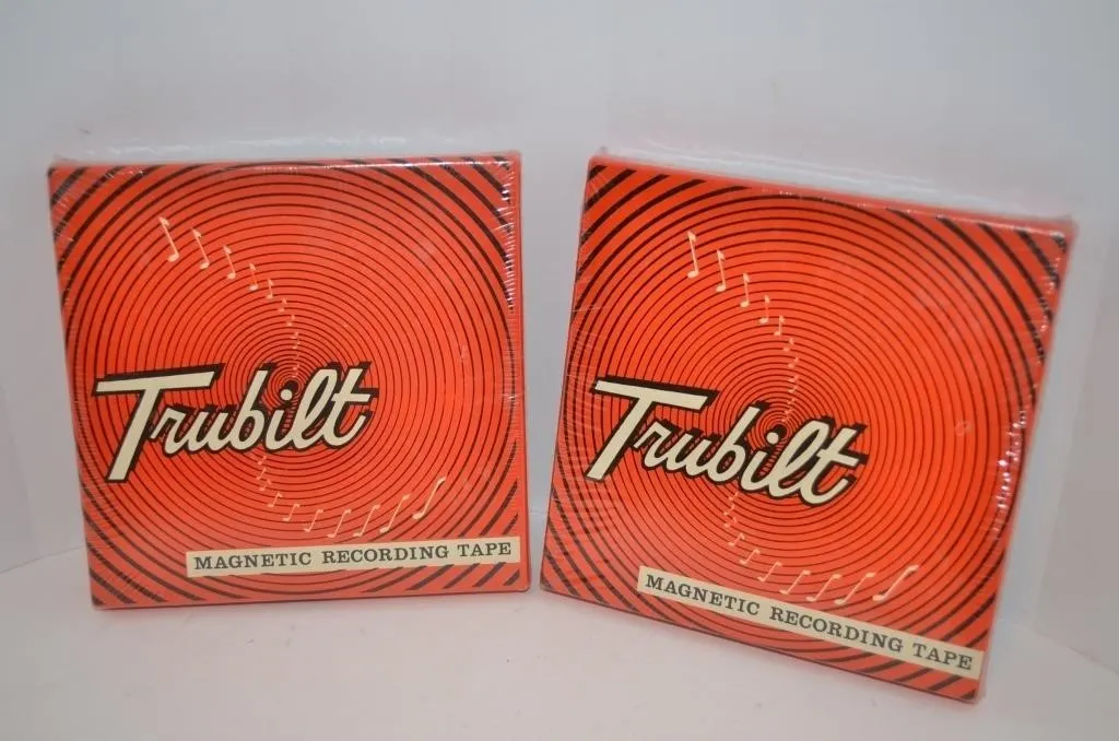 2x vintage boxes of Trubilt Magnetic Recording