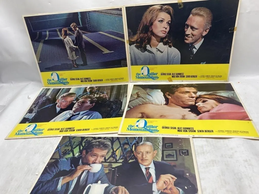 Set of 5 The Quiller Memorandum lobby cards