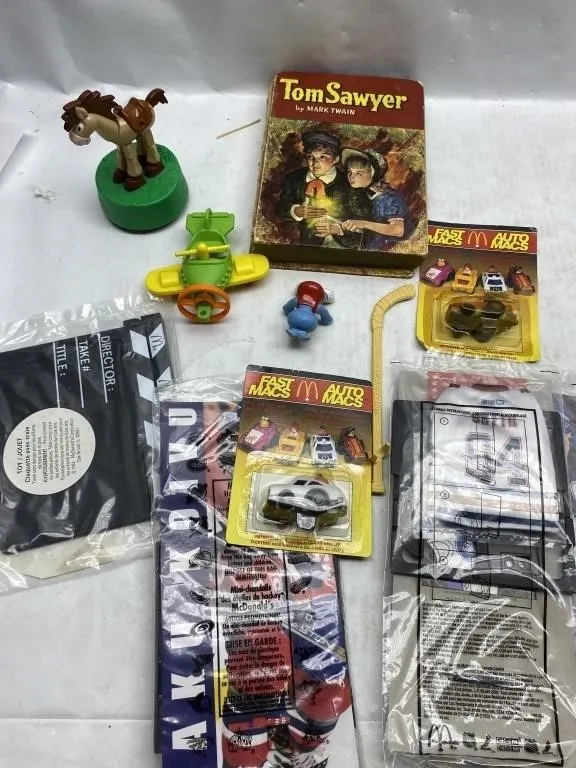McDonald's Toys & Tom Sawyer Book Lot