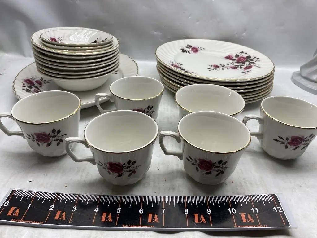 Ridgway Ironstone 'Fragrance' Rose China Set