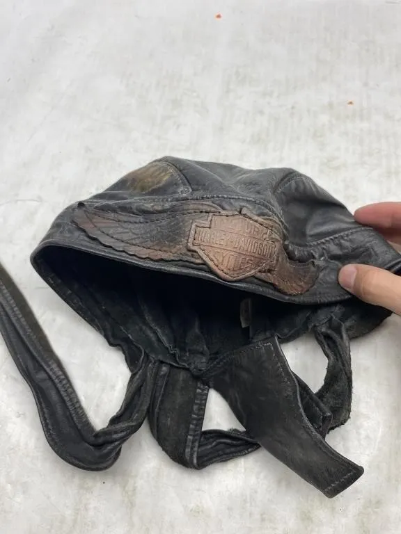 Vintage Harley-Davidson Leather Motorcycle Cap