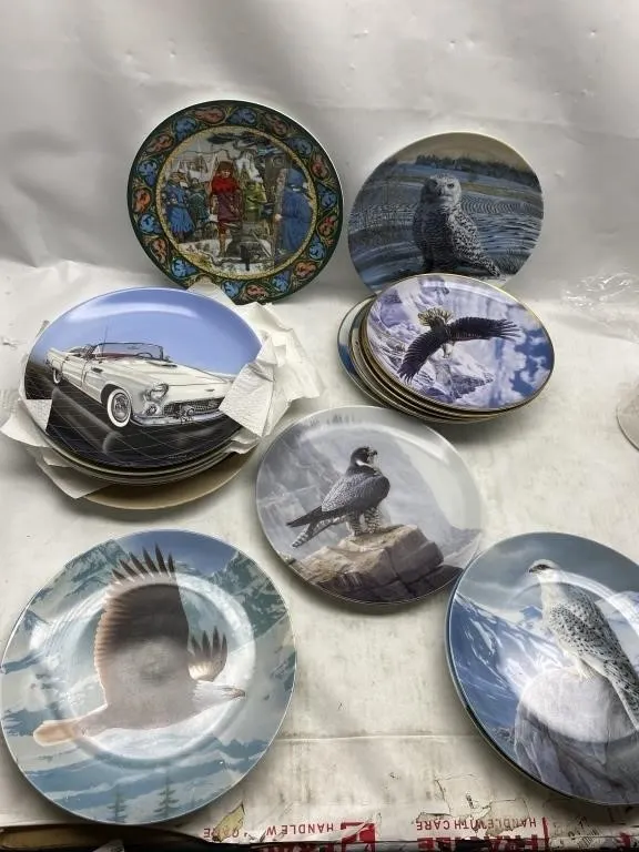 Collector Plates: Birds, Eagles & Classic Car Lot
