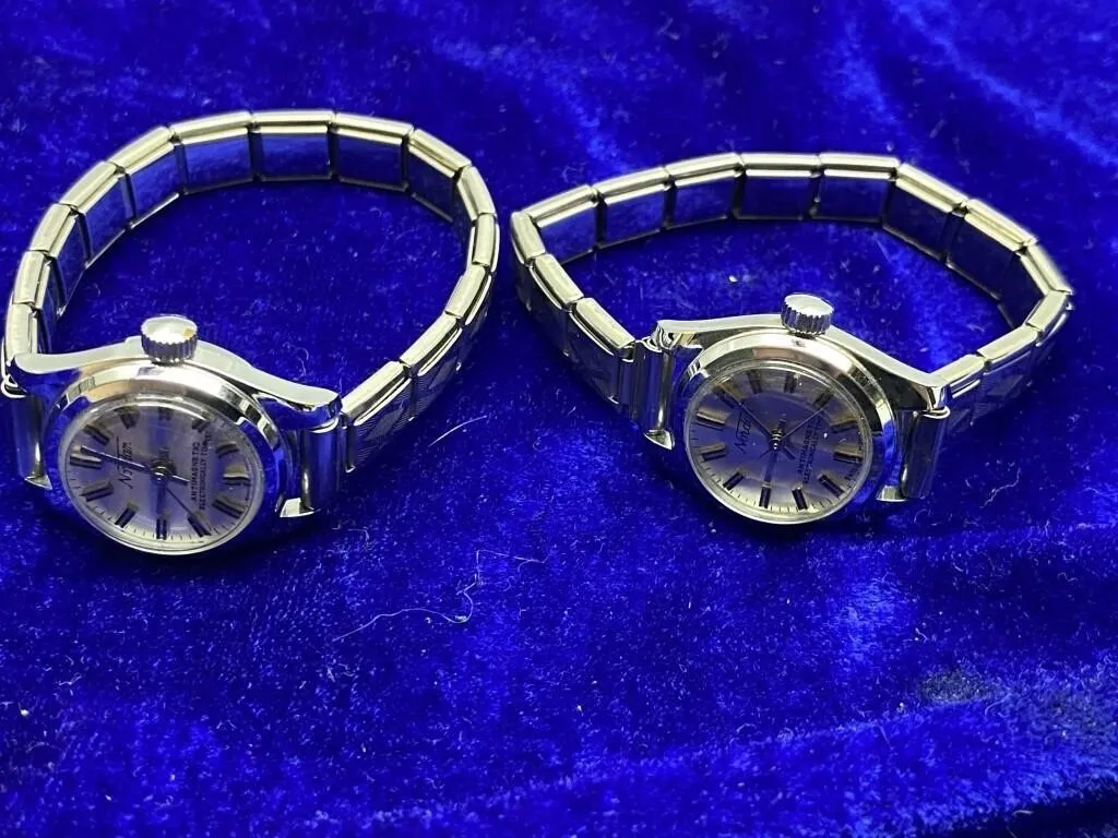 Pair of Nordan Antimagnetic Ladies Wristwatches