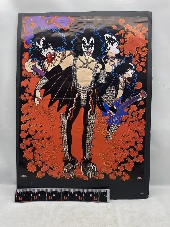 1978 KISS Part 2 of 4-Part Aucoin Mural Poster