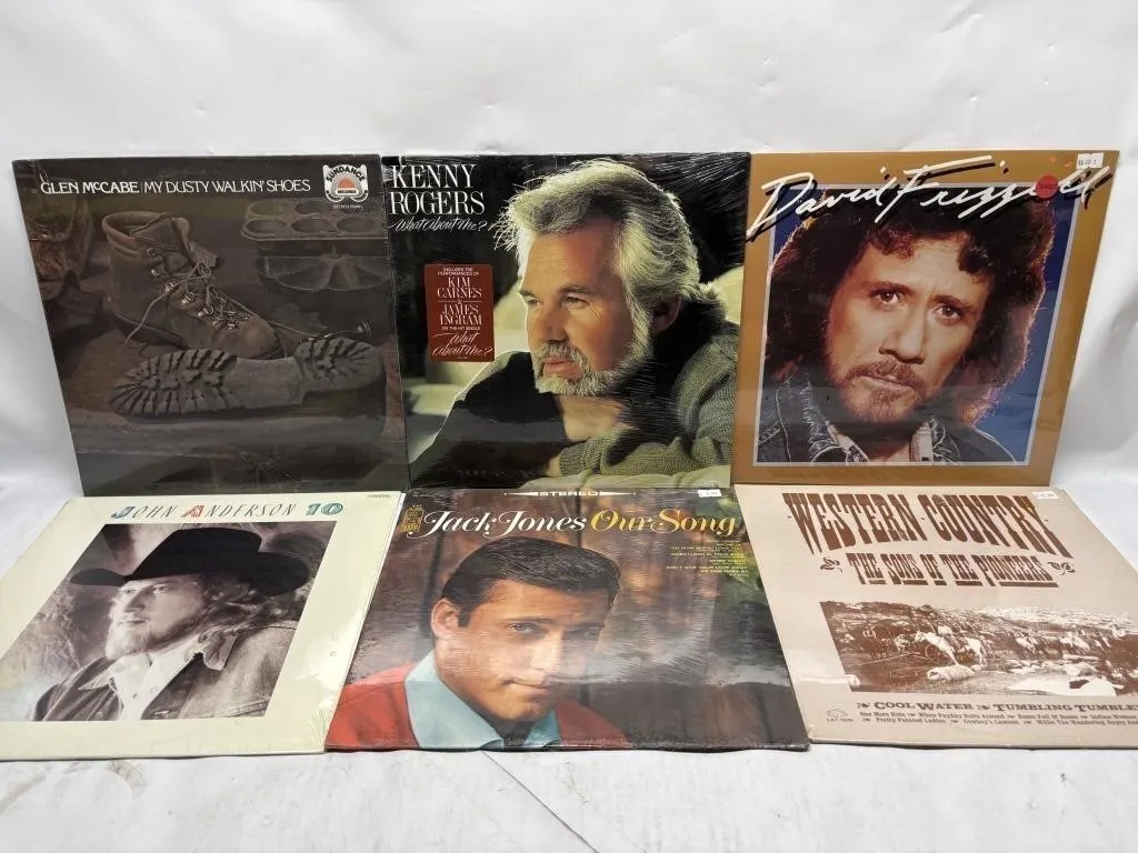 Country Music LP Record Lot (6)