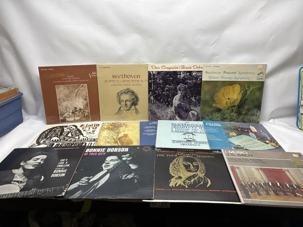 Vinyl LP Lot: Classical, Bonnie Dobson, Beethoven