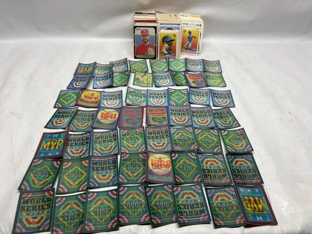 Baseball Cards & World Series Trivia Cards Lot
