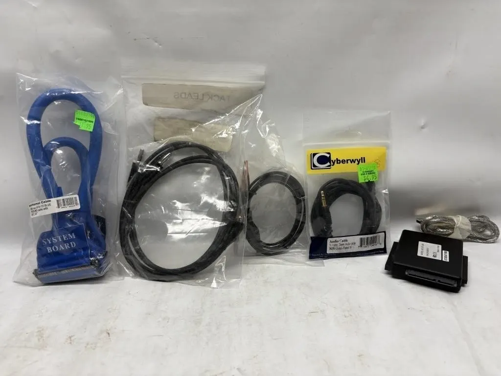 Assorted Computer Cables, Audio Cable & SATA