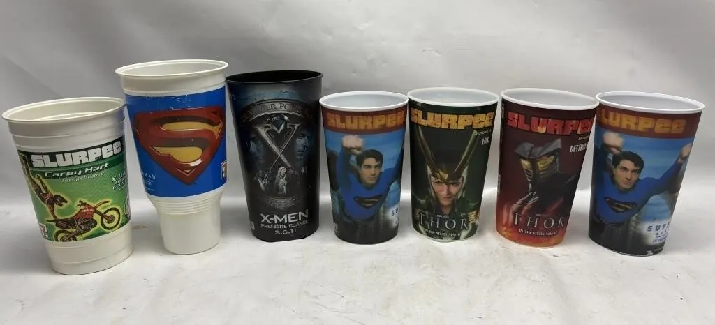 Slurpee Collector Cups: Superman, Thor, X-Men,