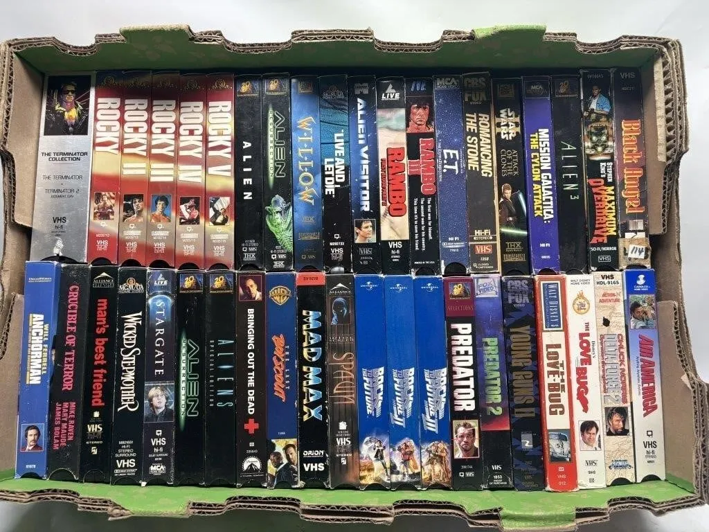 Large VHS Lot: Action, Sci-Fi & Classics