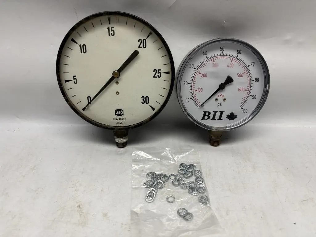 Pressure Gauges (USG & BII) with Star Washers