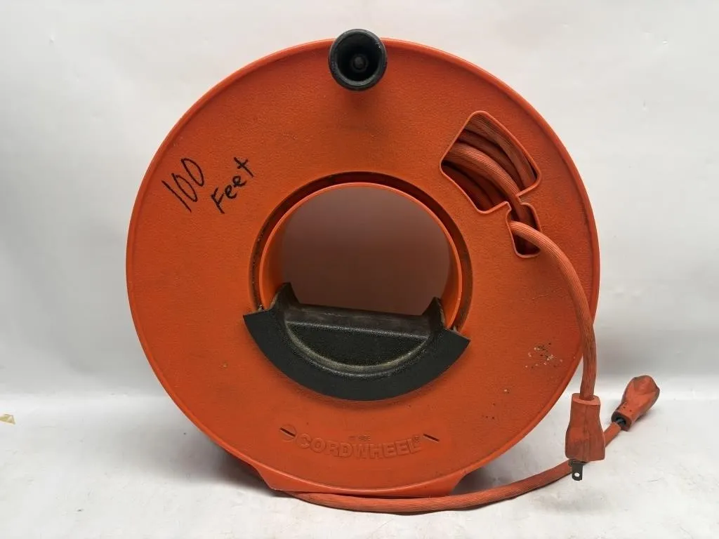 Cordwheel 12" Cord Reel with 100 Ft. Orange
