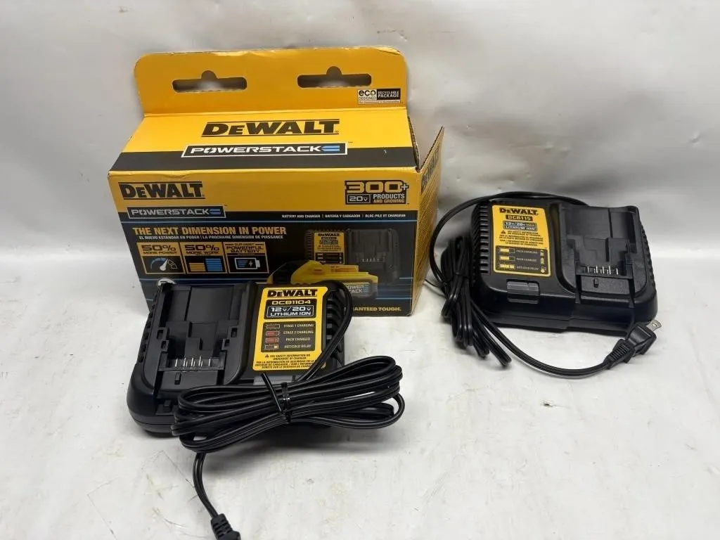 DeWalt PowerStack 12V/20V Chargers & Battery Set