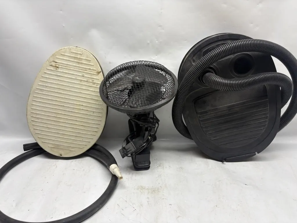 Portable Fan, Foot Massager Pad, and Air Pump