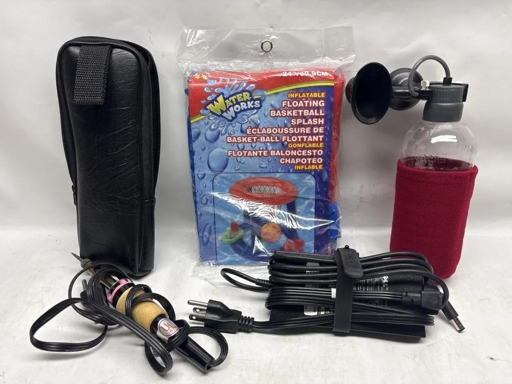 Dell Adapter, Soldering Iron, Water Toy & Bike
