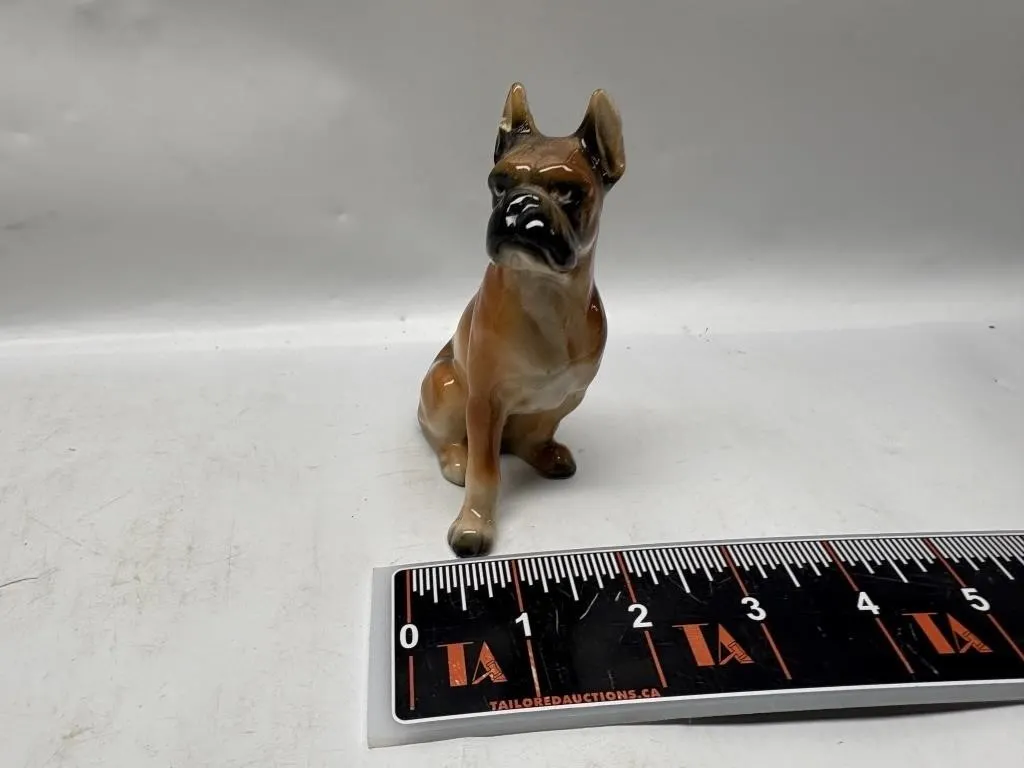 Ceramic Boxer Dog Figurine - Japan