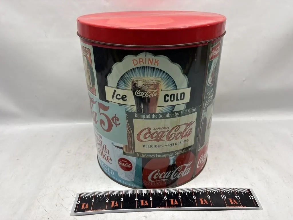Vintage-Style Coca-Cola Advertising Tin Canister