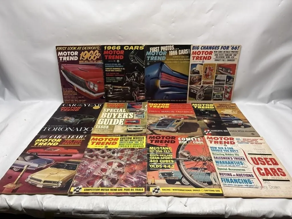 Motor Trend Magazine Lot, 1965-1966, 12 Issues