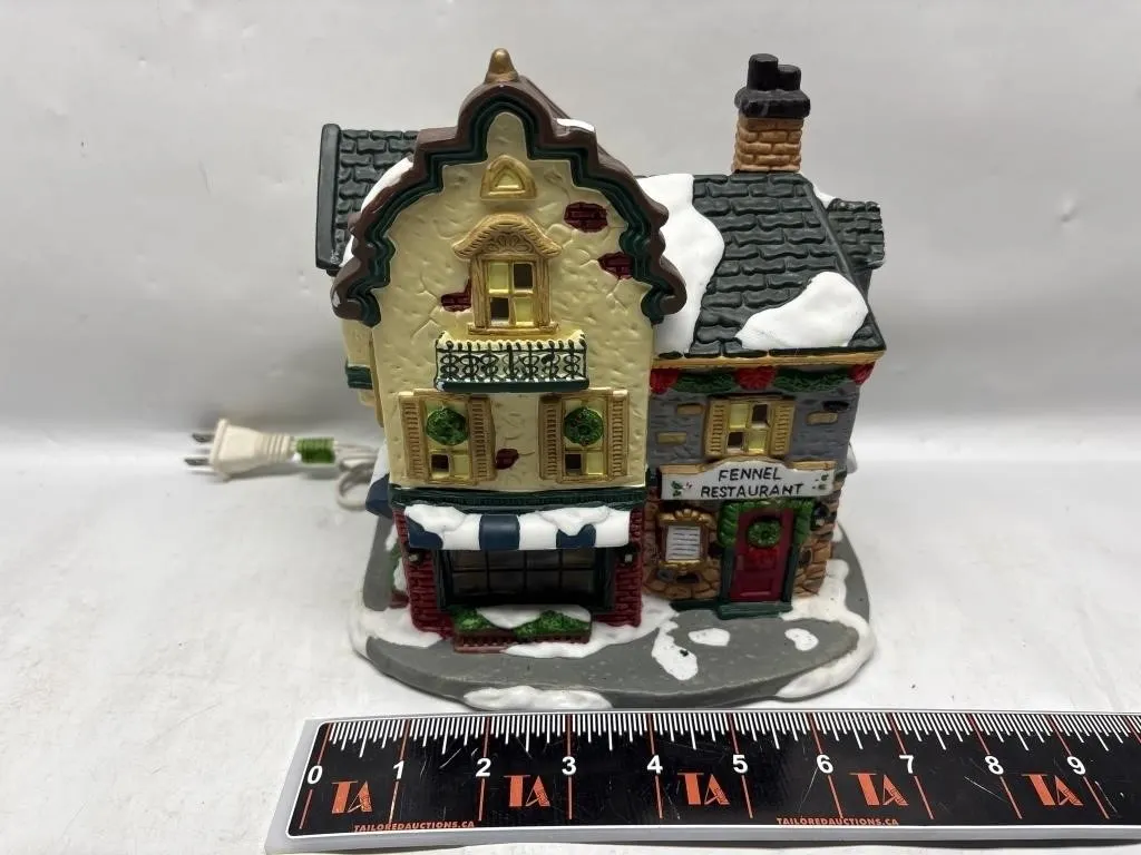 Dept 56-Style Lighted Christmas Village House Set