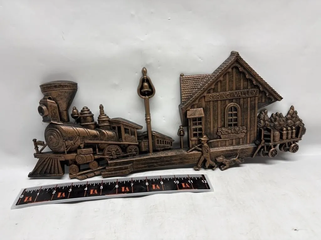 Dart Ind Spring Valley Train Wall Plaque, Copper