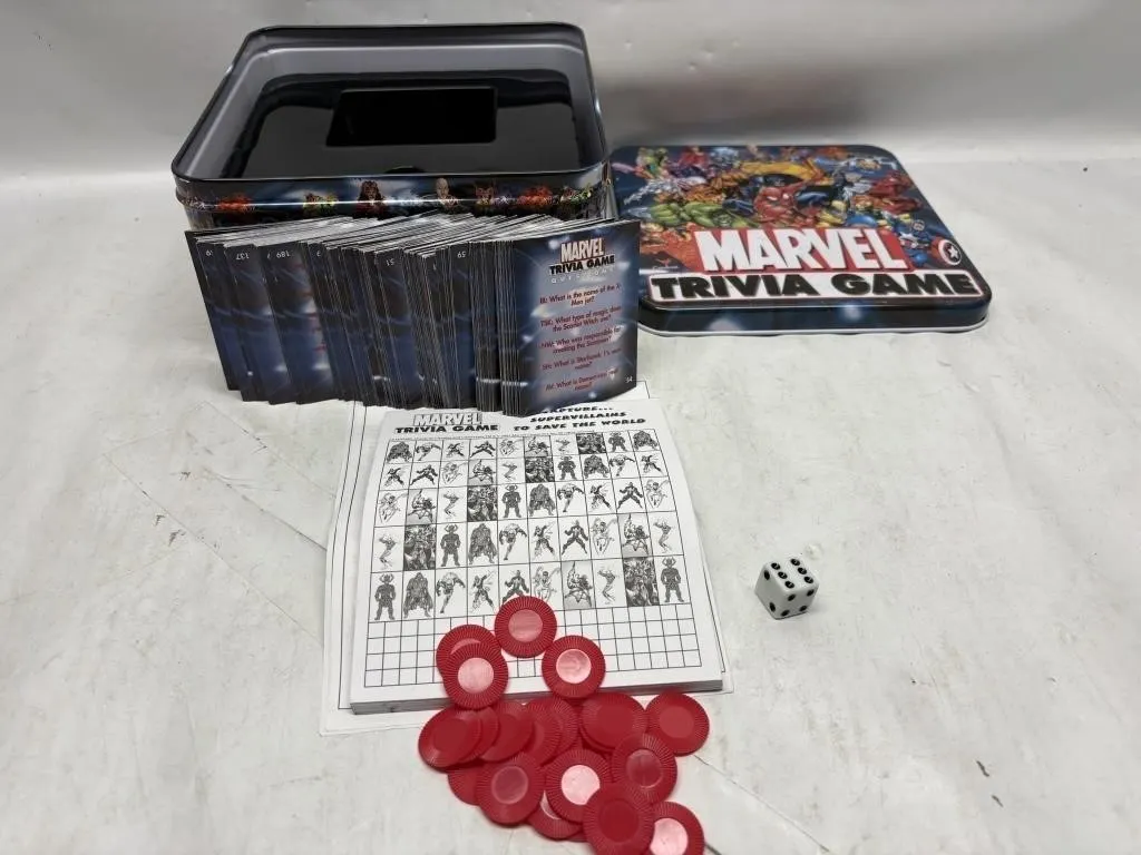 Marvel Trivia Game (Cardinal, tin case)