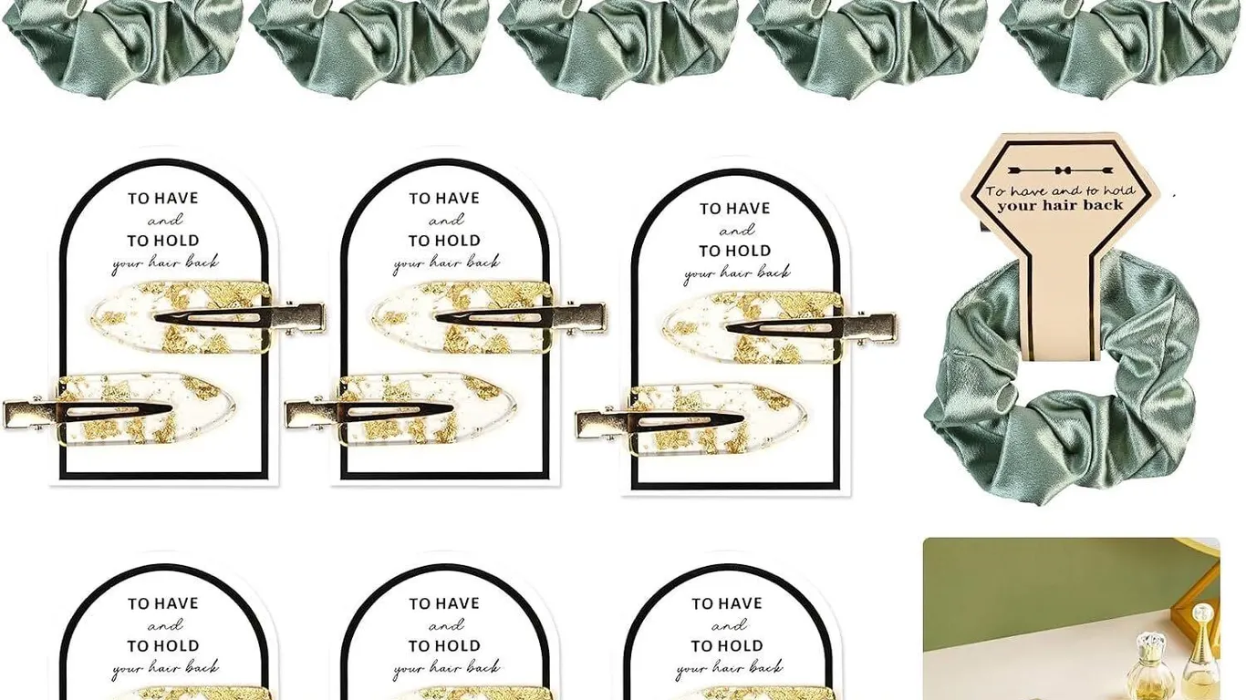New Bridesmaid Gifts: 18 Pcs Clips & Scrunchies