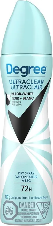 New Degree Antibacterial Dry Spray 72H 107g