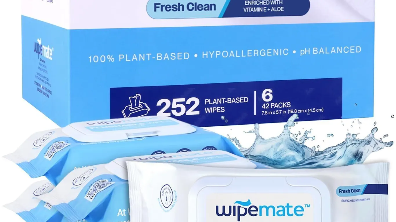 New Wipemate ULTRA Flushable Wipes, 252 ct