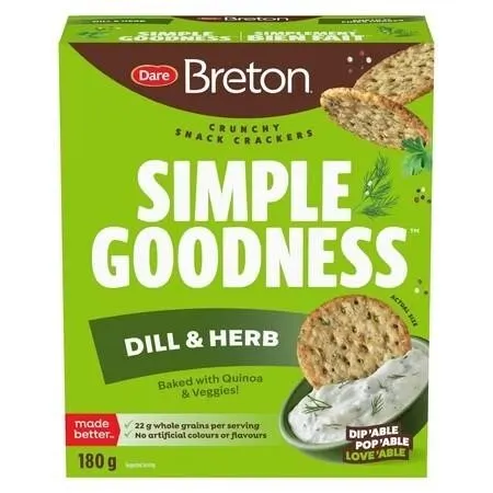 New Dare Breton Dill & Herb Crackers BB Sept02/26