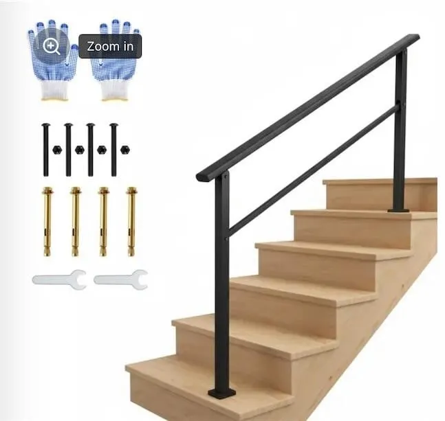 * $130 Garvee 5 Step Outdoor Handrail Kit Black