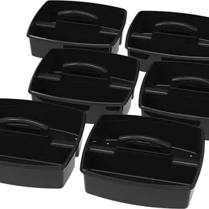 New $78 6 Pack Storex Large Caddy, Black