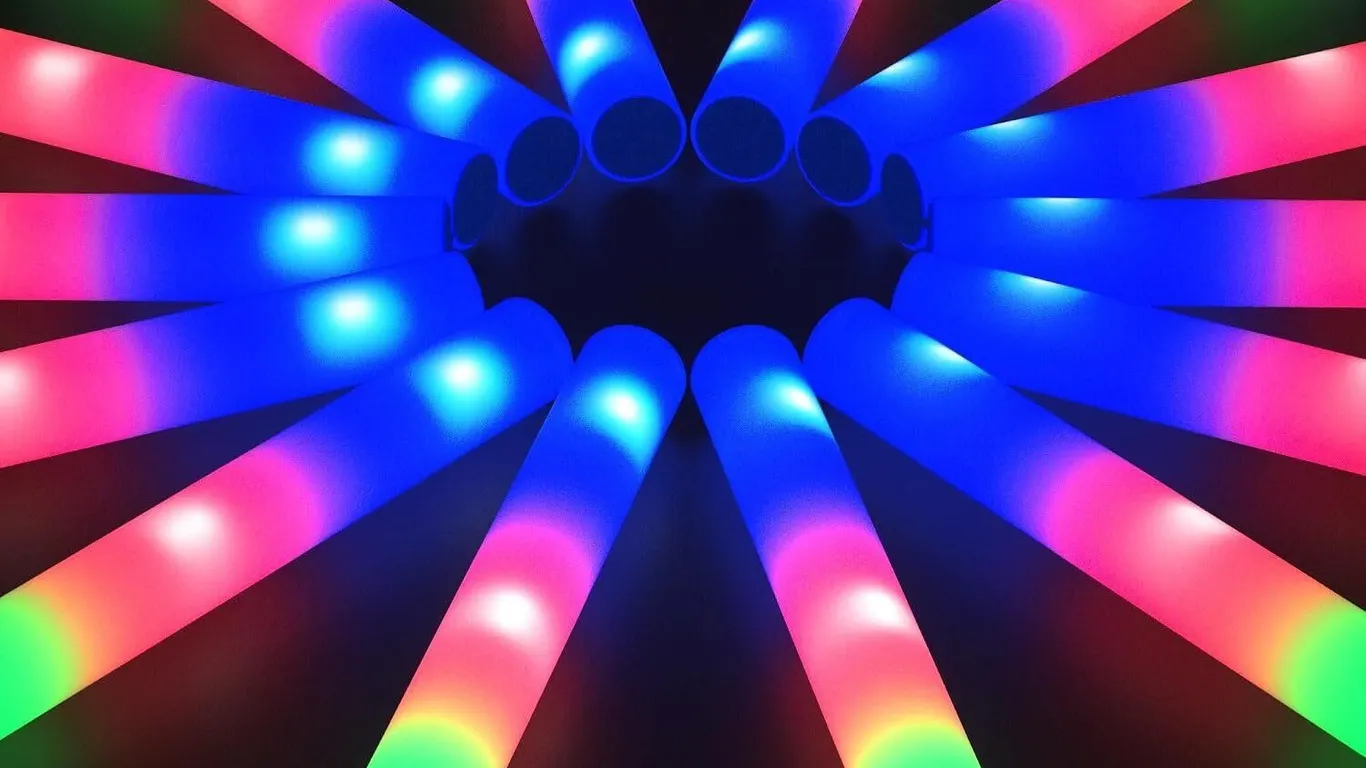 * $60 50-Pack 16" Foam Glow Sticks w/ 3 Flash...