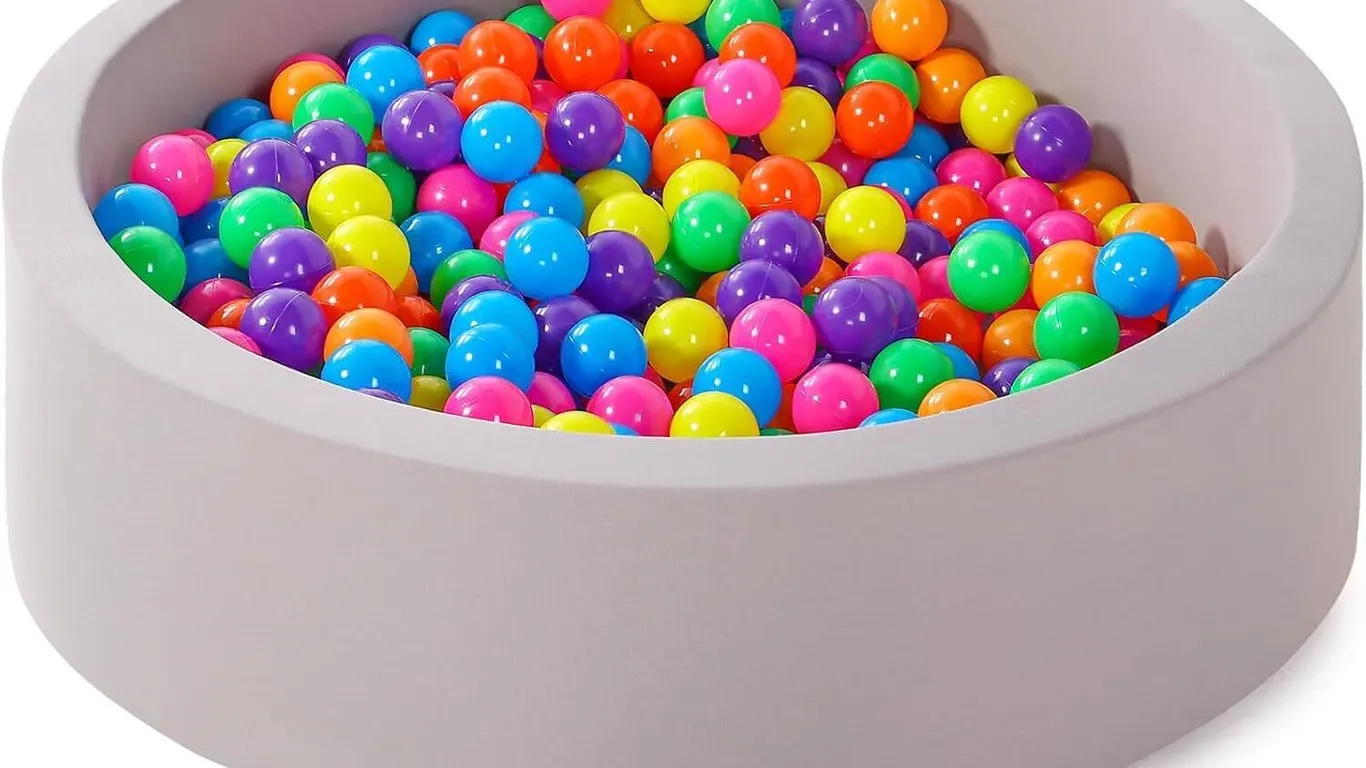 OPENED $50 Grey Ball Pit Play Tent for Toddlers