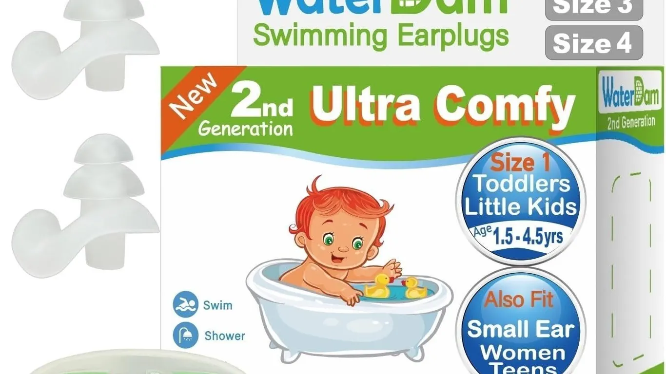 New WaterDam Ear Plugs Ultra Comfy (Size 1+)