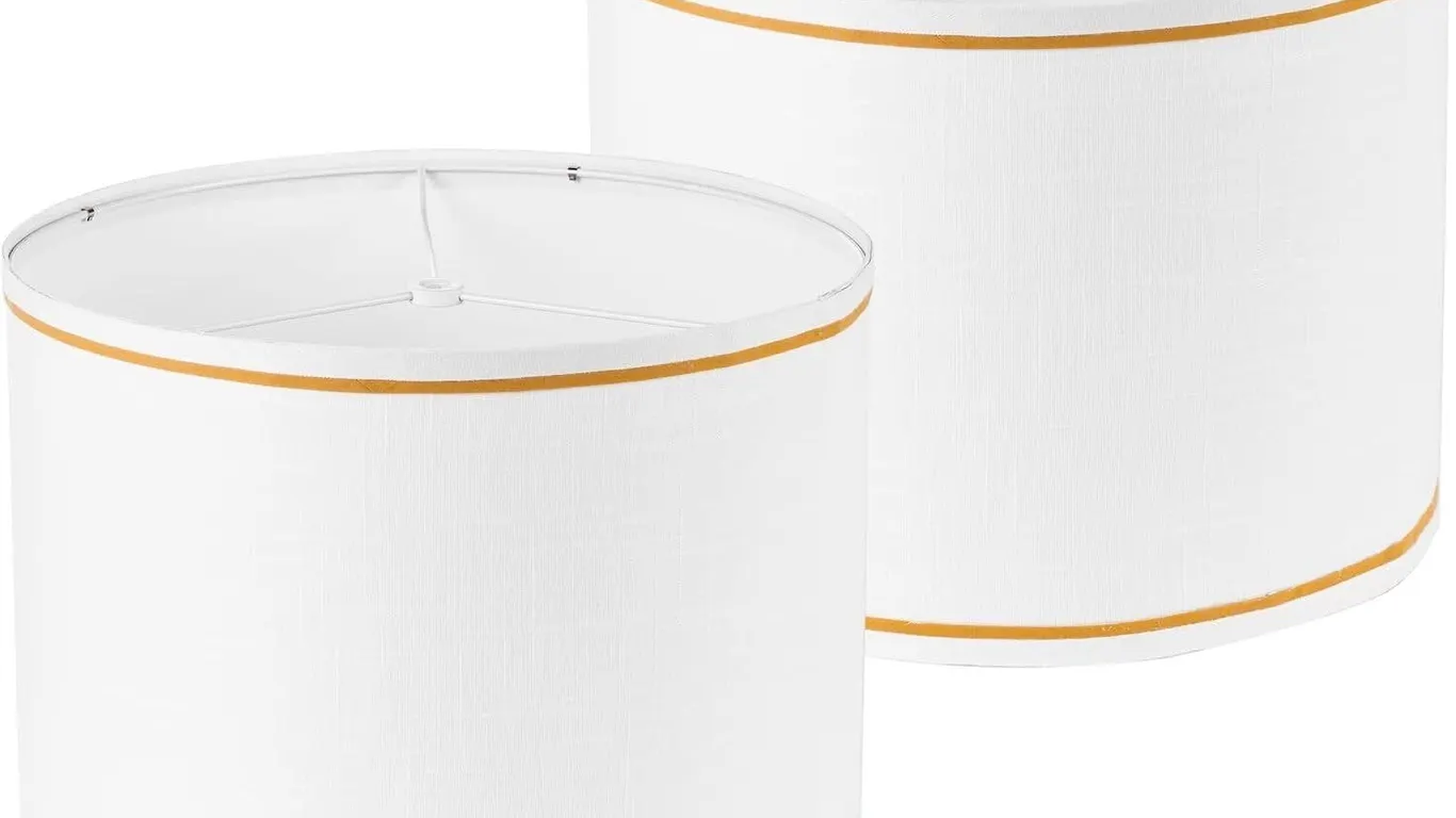 New $40 (13x13x10") Lampshades Set of 2, Drum...