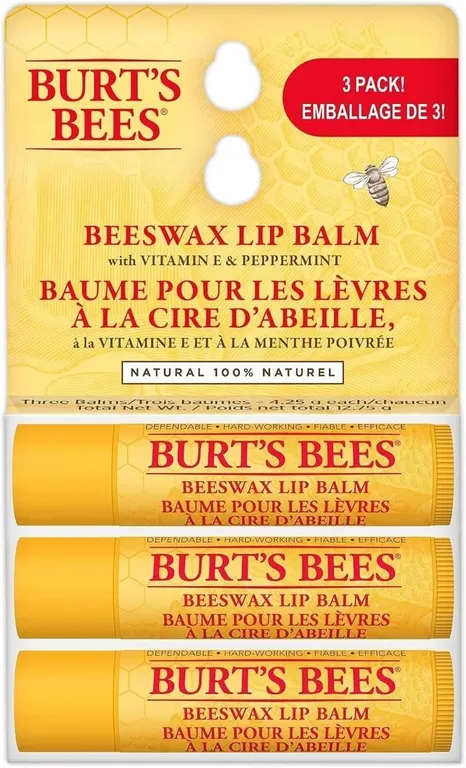 NEW (3-Pack, 4.25g ea.) Burt's Bees Lip Balm