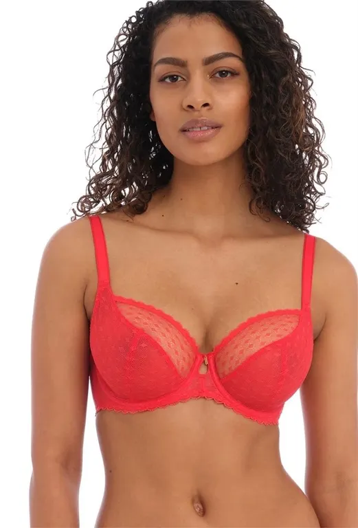 $40 (34H) Freya Fancies Plunge Bra - Chilli Red