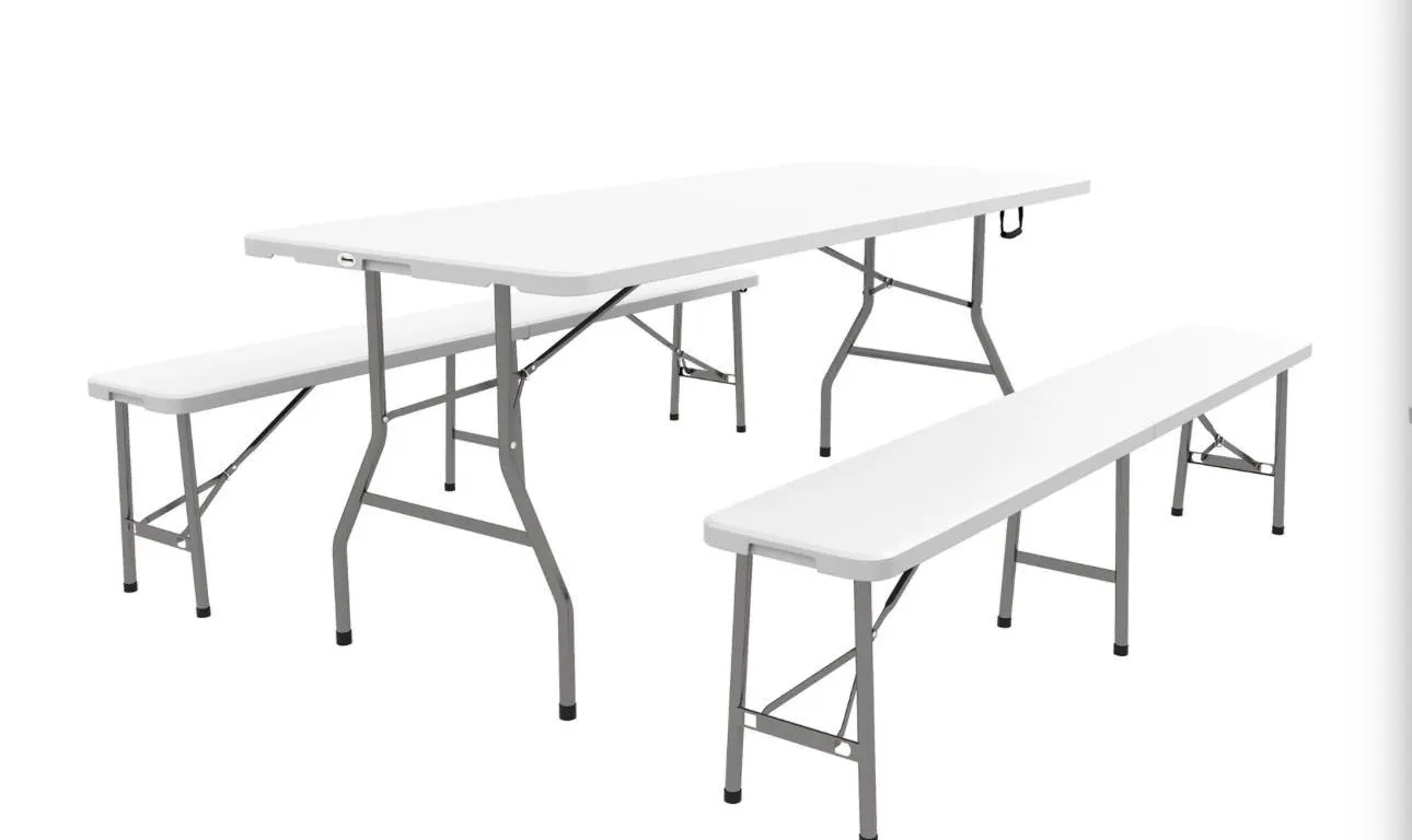 $277 NEW 3-Piece Folding Picnic Table